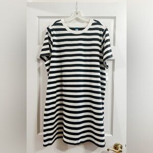 NWT! Old Navy Vintage Mini T-Shirt Dress - Charcoal Stripe